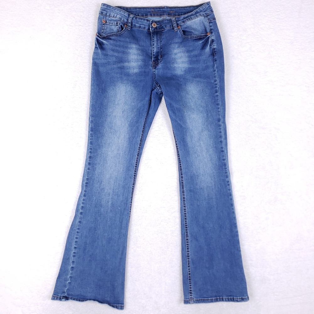 Gemma Rae Flare Leg Denim‎ Jeans 13/31 Blue